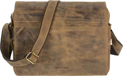 Produktbild von Greenburry Umhängetasche Leder braun Messenger Bag Tasche Ledertasche Vintage 1766-25