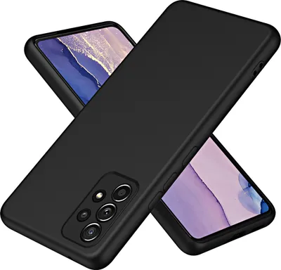 Produktbild von Galaxy A32 4G Hülle, Flüssig Silikon Handyhülle Stoßfest Kratzfest Schutzhülle für Samsung Galaxy A32 4G Schwarz