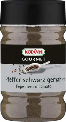 Produktbild von Kotanyi Pfeffer schwarz gemahlen Großverbraucher und Gastronomie 600g