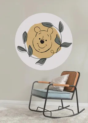 Produktbild von Komar Vlies Fototapete rund und selbstklebend "Winnie Pooh Garland" - Größe: 128 x 128 cm (Breite x Höhe) - 1 Stück