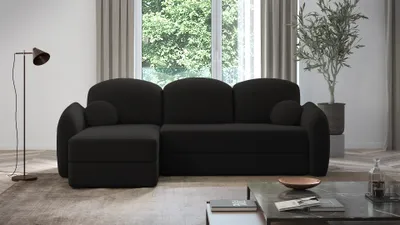 Produktbild von Schlafsofa mit Stauraum LIORIA 1 - schwarz
