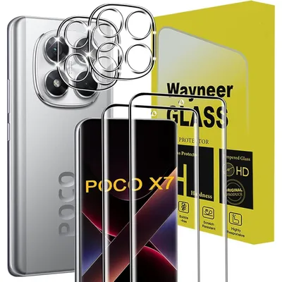 Productafbeelding van Beschermfolie voor Xiaomi Redmi Note 14 Pro 5G / POCO X7 5G, 2x gehard glas, 2x camera beschermfolie, 9H hardheid, HD