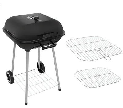 Produktbild von Kaminer 27321 Gartengrill mit Rollen für Holzkohle, 53 x 77 x 46 cm