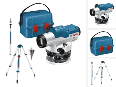 Zdjęcie produktu dla Bosch GOL 32 G, Poziomica optyczna, 120 m, Niebieski, Szary, 1 mm/m, Stopień, 10 - 50 °C