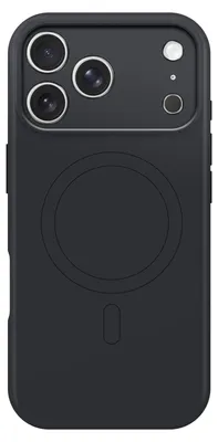 Productafbeelding van Siliconen hoesje, zwart, met MagSafe-functionaliteit, voor iPhone 17 Pro - Akashi
