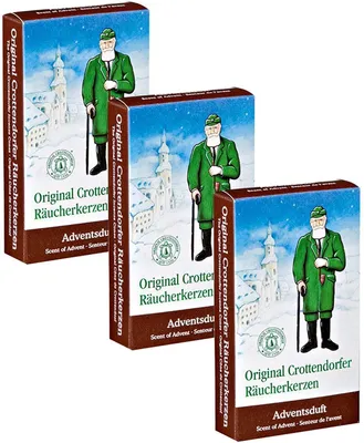 Produktbild von Original Crottendorfer - 3er Set Räucherkerzen Räucherkegel Gr. M - Adventsduft