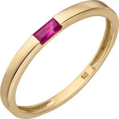 Produktbild von JOBO Damen Ring 50mm 375 Gold Gelbgold 1 Rubin Goldring Rubinring