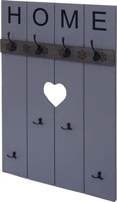 Immagine prodotto di Armadio a muro HWC-C89 Home, Armadio a pannello, Shabby-Look Vintage, 8 Ganci 91x60cm ~ grau-blau