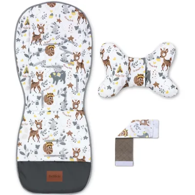 Image de Bellochi universal reversible stroller insert with cushion and belt protectors -Bambi Dream