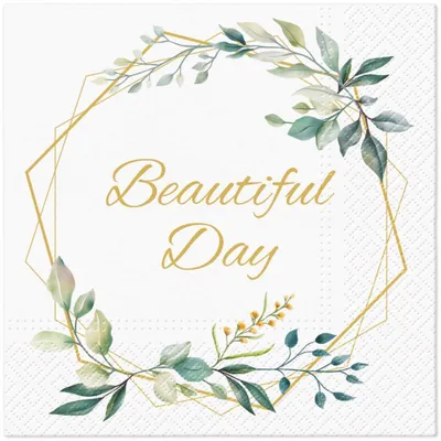 Produktbild von Servietten 33x33 cm - Leaves Frame