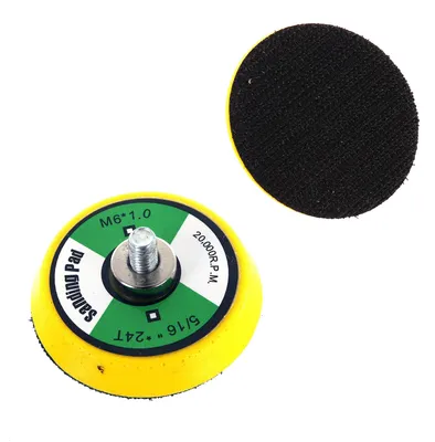 Produktbild von Klettverschlussscheibe für Druckluftschleifer, 50 mm, M6-Gewinde für Scheiben