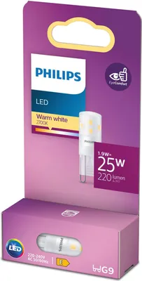 Produktbild von Philips Brenner 25 W G9 G9, 1,9 W, 25 W, G9, 220 lm, 15000 h, Warmweiß