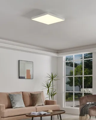 Image de Eglo Connect LED Plafonnier Turcona-Z blanc 45 x 45 cm dimmable, ww-kw