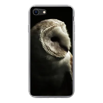 Produktbild von MuchoWow® Handyhülle Schutzhülle Hülle für iPhone SE 2020 Eule - Vogel - Porträt Silikon Softcase Handy Hülle - Kartenbesitzer