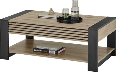 Zdjęcie produktu dla Couchtisch >Felipe< in Artisan Eiche Dekor - 108x42x60cm (BxHxT)
