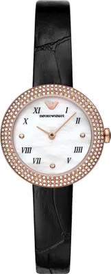 Produktbild von Emporio Armani Damen Armbanduhr Schwarz / Roségold AR11356