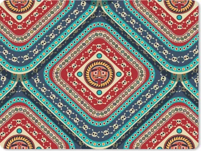 Produktbild von MuchoWow® Mauspad Mousepad Azteken - Muster - Totenkopf 23x19 cm - Mousepads - Maus Mat - Pad - Mausunterlage - Schreibtischunterlage - Mauspad