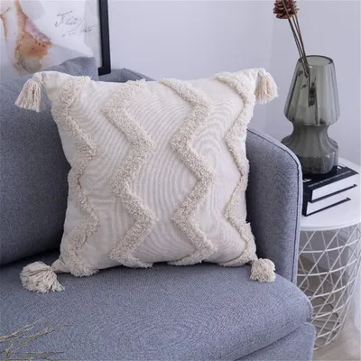 Obrázok produktu pre 1 kus Boho obliečka na vankúš Bavlnený dekoratívny vankúš Maroko Všívané obliečky na vankúš v obývačke so spálňou (45 x 45 cm)