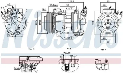 Immagine prodotto di Compressore aria condizionata NISSENS 891016