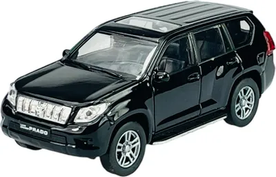 Image de Welly Toyota Land Cruiser Prado Noir 1:34-1:39 Modèle réduit en métal moulé sous pression Neuf dans sa boîte 43630