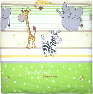 Produktbild von Primawela Deko Kissenbezug Bezug für Baby Kind für Kissen 80x80 cm 8. Safari Grün