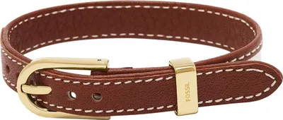Produktbild von Fossil Damen Armband Edelstahl gold Leder braun JF04368710