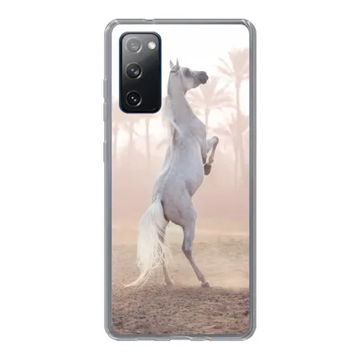 Produktbild von MuchoWow® Handyhülle Schutzhülle Hülle für Samsung Galaxy S20 FE Pferd - Sand - Palme Silikon Softcase Handy Hülle - Abdeckung