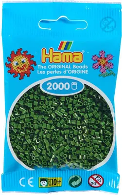 Produktbild von Hama Beutel mit 2000 Mini-Bügelperlen waldgrün