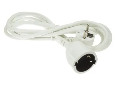 Obrázok produktu pre Predlžovací kábel - 5 M - Biely - 3G1,5 - Schuko