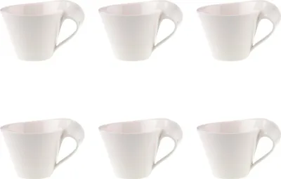 Produktbild von Villeroy & Boch NewWave Caffè 6er Set Café au lait Tassen 260ml weiß Porzellan