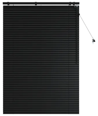 Zdjęcie produktu dla vidaXL Żaluzja, czarna, 100 x 160 cm, rama 35 mm, wykonana z litego drewna paulowni