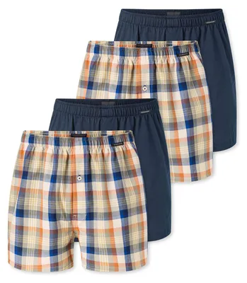 Produktbild von Schiesser Herren Boxer Boxershorts 4-Pack dunkelblau,sortiert1 - Größe 9