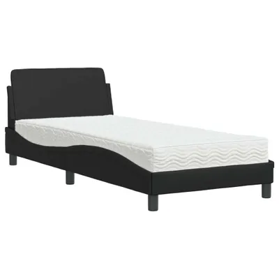 Obrázok produktu pre Maison Exclusive – posteľ s matracom „Dover“ čierna 90 x 190 cm z umelej kože