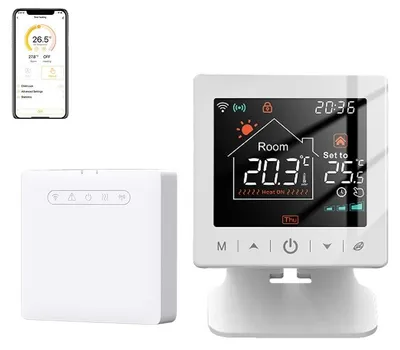 Produktbild von Intelligenter WiFi-Thermostat, Duale Stromversorgung, Sprachsteuerung, WiFi