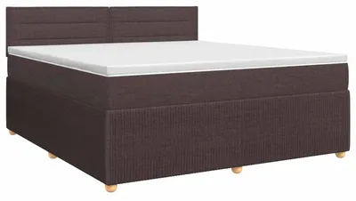 Produktbild von vidaXL Boxspringbett mit Matratze Dunkelbraun 180 x 200 cm Stoff