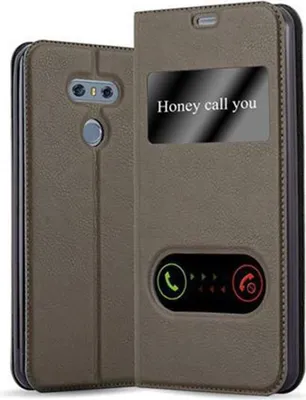 Obrázek produktu pro Cadorabo Protective Case for LG G6 Case in Brown Pouzdro na mobilní telefon typu kniha Cover Etui