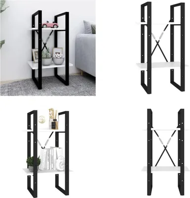 Immagine prodotto di vidaXL Libreria 2 scomparti Bianco 40x30x70 cm Materiale a base di legno - Libreria - Librerie - Libreria - Librerie