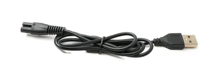 Obrázok produktu pre SYSTEM-S USB 2.0 kábel 80 cm nabíjací kábel pre holiaci strojček Philips 5 V na 4,3 V adaptér v čiernej farbe