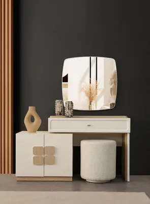 Zdjęcie produktu dla Elegancka toaletka z lustrem do stylowego makijażu i utrzymania porządku