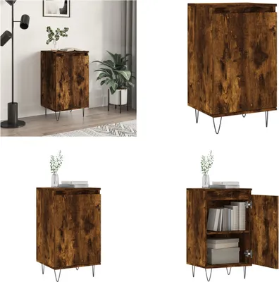 Imagen del producto de vidaXL, aparador de roble ahumado, 40x35x70 cm, material de madera, aparador, aparadores, armario, armario de almacenamiento