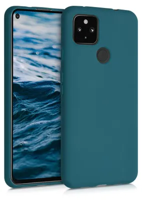 Produktbild von kwmobile Handyhülle für Google Pixel 4a 5G Hülle - TPU Case - Kabelloses Laden - Schutzhülle Cover in Petrol matt