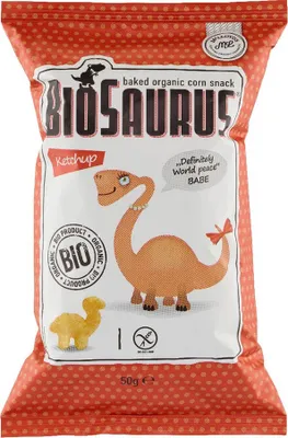 Zdjęcie produktu dla Organiczna przekąska kukurydziana - sos ketchupowy Babe, 50g, zestaw 6 sztuk