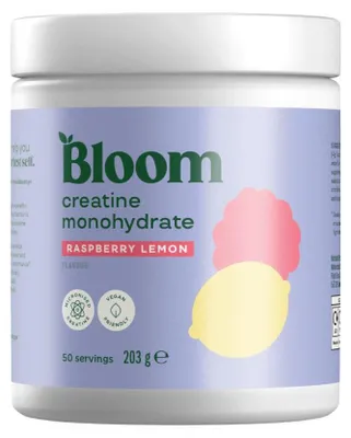 Produktbild von Bloom Creatine Monohydrate flavoured (203g) Raspberry Lemon - Kreatin - Kreatin-Monohydrat