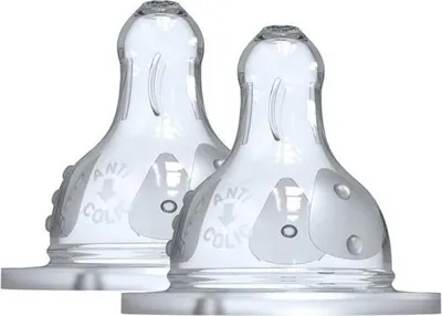 Image de Tétine Dodie Initiation+ Anti-Coliques, Silicone Débit 1 Lent, 3 Vitesses, Lot de 2