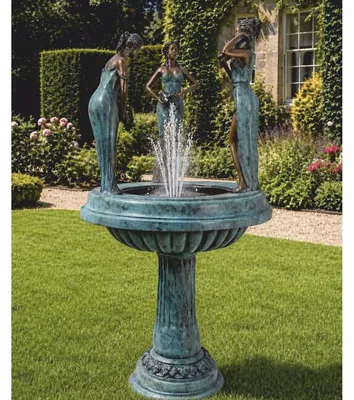 Produktbild von Casa Padrino Jugendstil Bronze Springbrunnen 3 Frauen H. 135 cm - Garten Deko