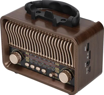 Obrázok produktu pre Retro Vintage rádio Prenosné AM FM SW rádio Bluetooth 5.4 1200mAh batéria s anténou Typ C AUX USB port