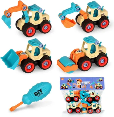 Immagine prodotto di Escavatore giocattolo 4-in-1, piccolo, ideale per giocare con la sabbia, per bambini