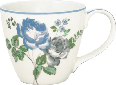 Produktbild von Greengate Celestine Becher mit Henkel white 0,35l