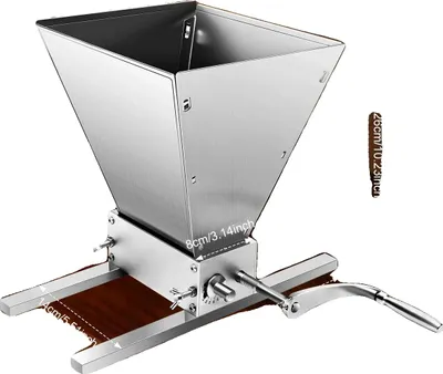 Imagen del producto de Molino de cereales, rodillo ajustable, construcción duradera, color plateado