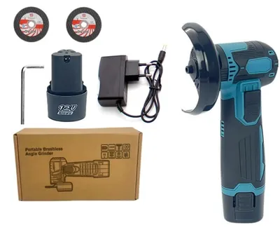 Immagine prodotto di Mini smerigliatrice angolare - Micro smerigliatrice angolare a batteria da 12V - Alta velocità - Ideale per tagliare metallo, piastrelle e legno - Senza batteria